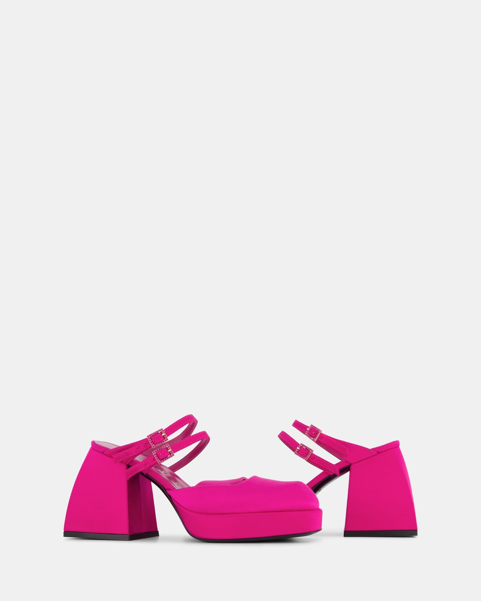 Mules Bulla Smith 90 - Satin fuschia