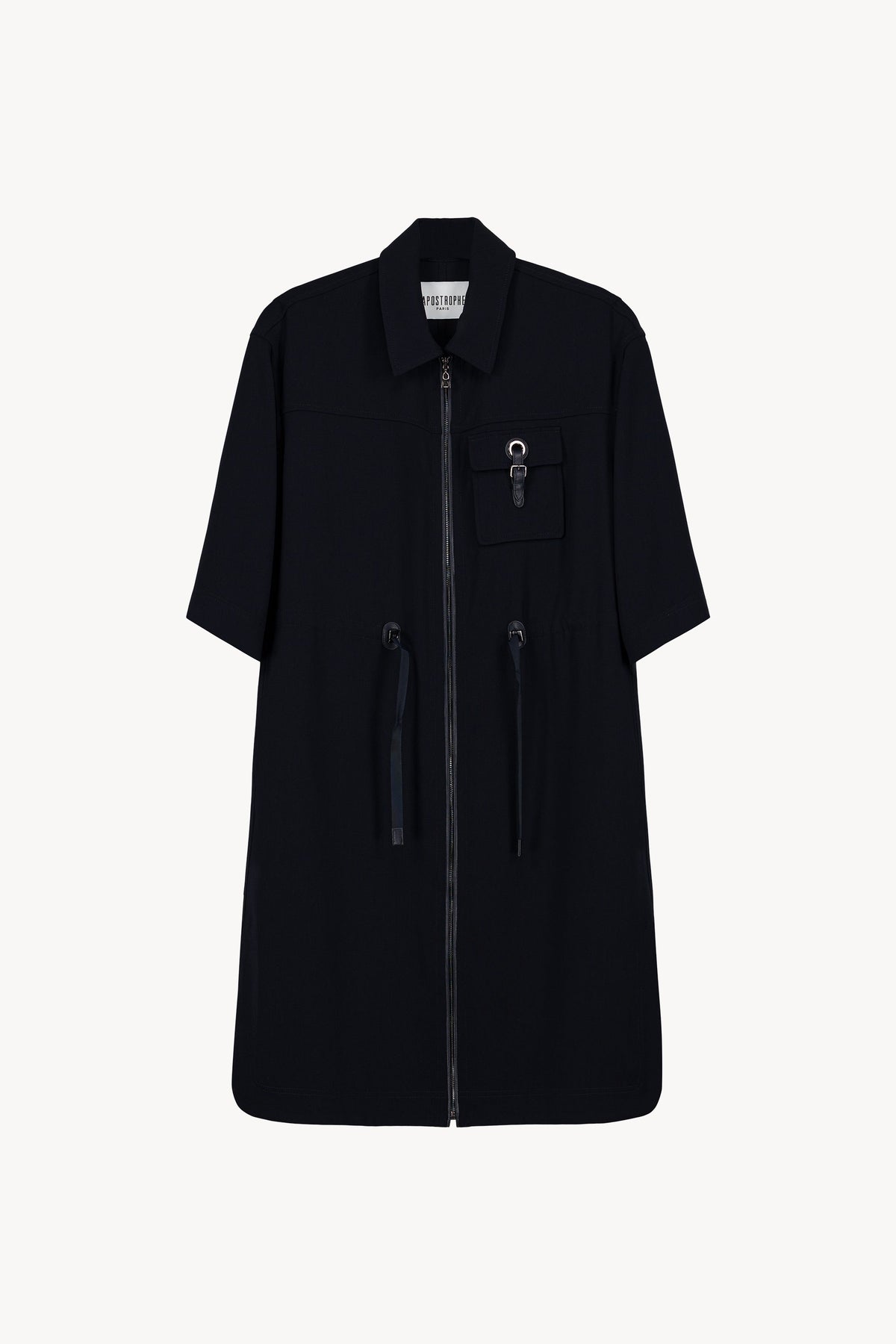Robe courte style surchemise - Marine