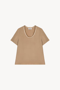 Haut mc courtes col rond - Beige Moyen