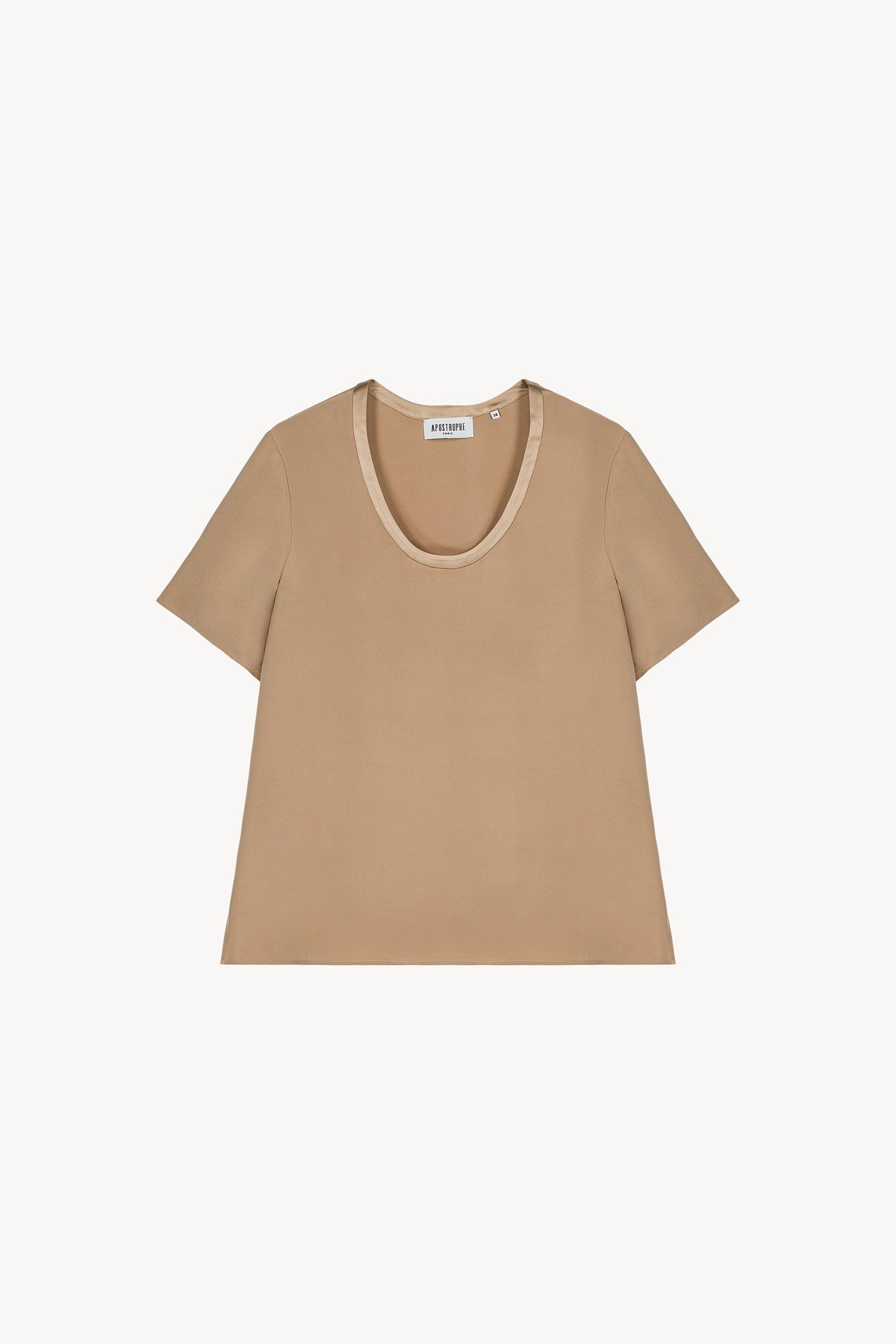 Haut mc courtes col rond - Beige Moyen