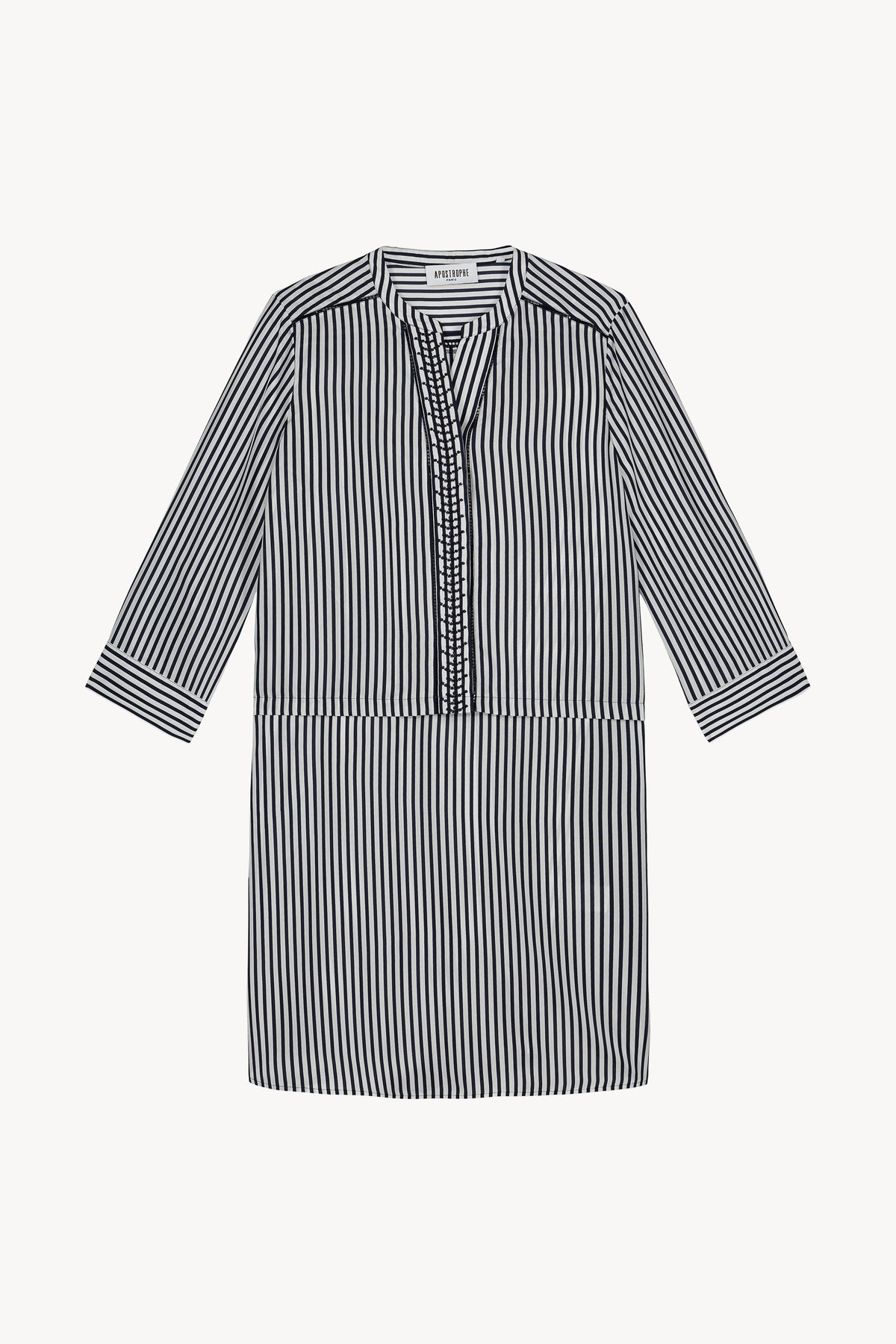 Robe courte col maho - Marine