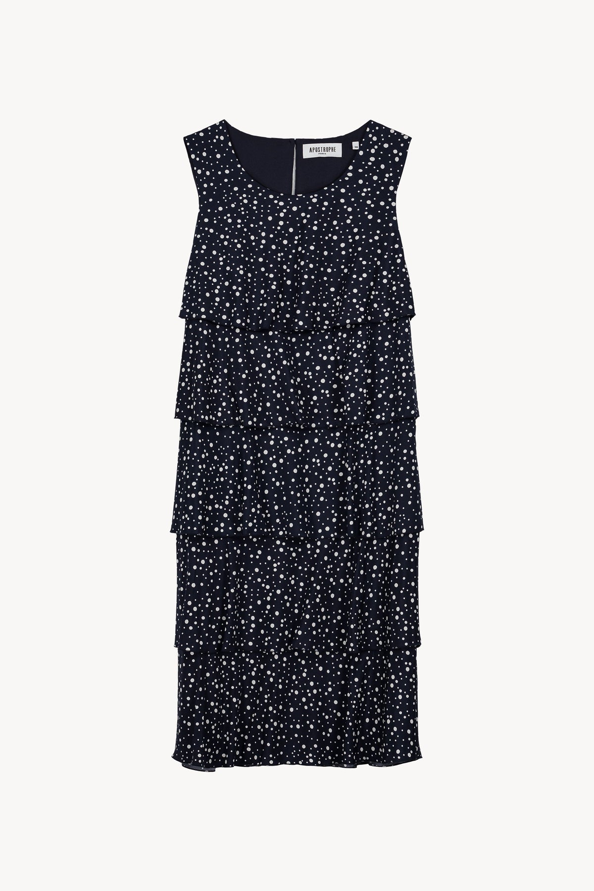 Robe courte a volants - Marine
