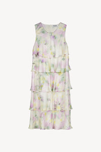 Robe mi longue a volants - Vert d'Eau