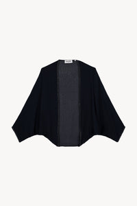 Bolero manche 3/4 broderie - Marine