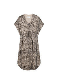 Robe ceinturée à motif animalier - Multicolore