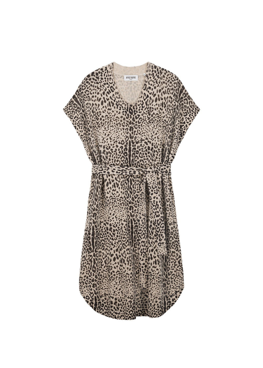Robe ceinturée à motif animalier - Multicolore