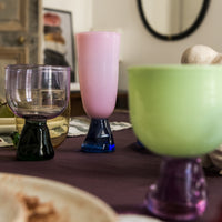 Opaline Vert Rose Verres - Opaline Vert Rose