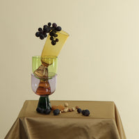 Opaline Rose Bleu Verres - Opaline Rose Bleu