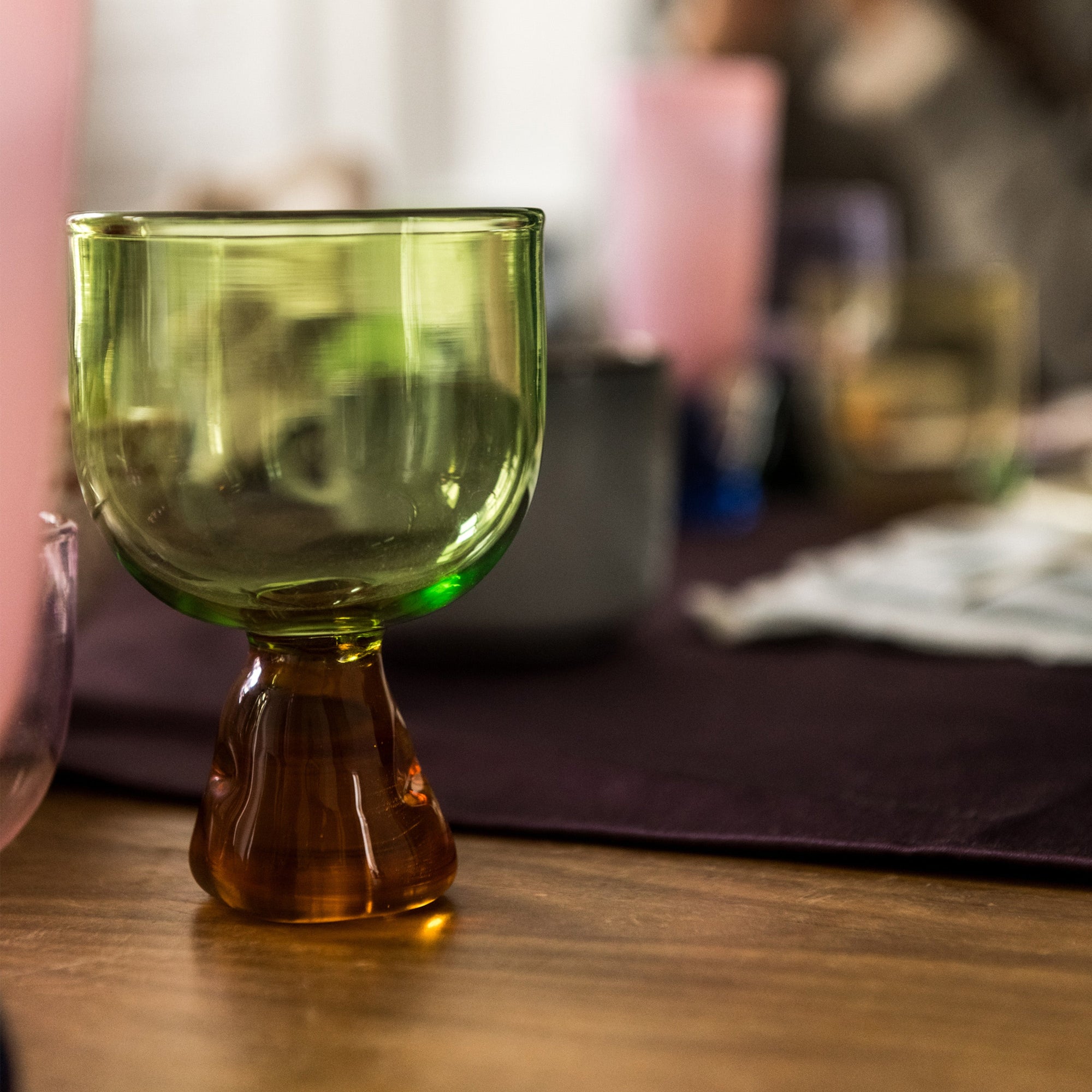 Opaline Vert Rose Verres - Opaline Vert Rose