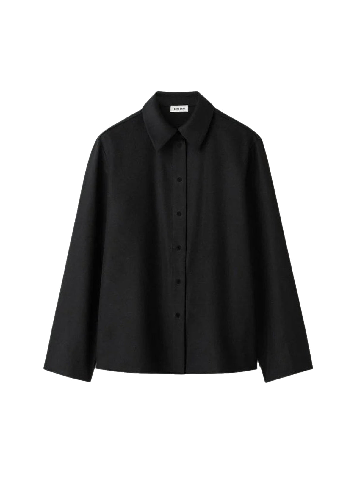 Chemise tissée en laine - Noir