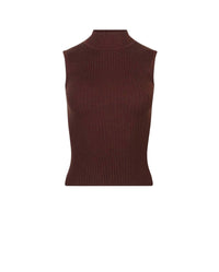 Top en maille Solo sans manche - Chocolate