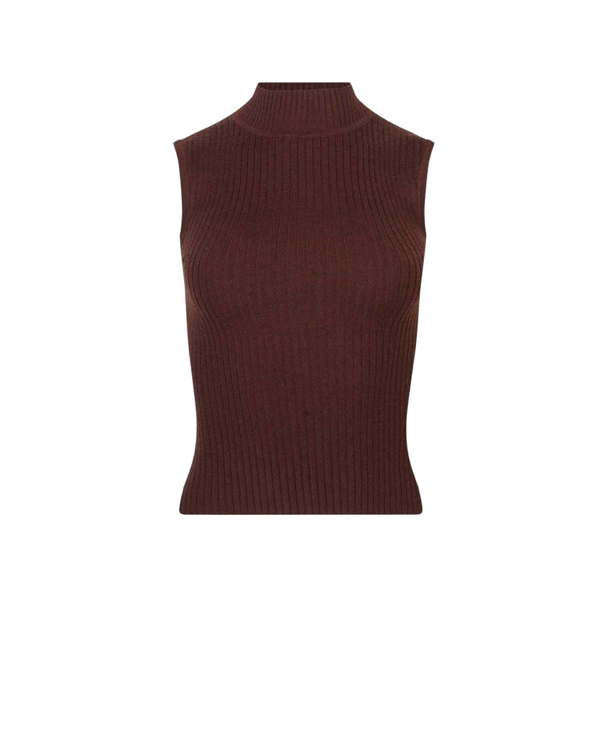 Top en maille Solo sans manche - Chocolate