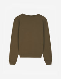 Round-neck sweatshirt with pattern - Khaki
