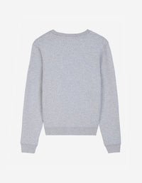 Sweatshirt à col rond avec illustration imprimée - Light Grey Melange