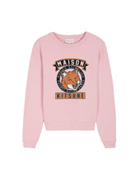 Sweatshirt à col rond avec illustration imprimée - Pale Pink