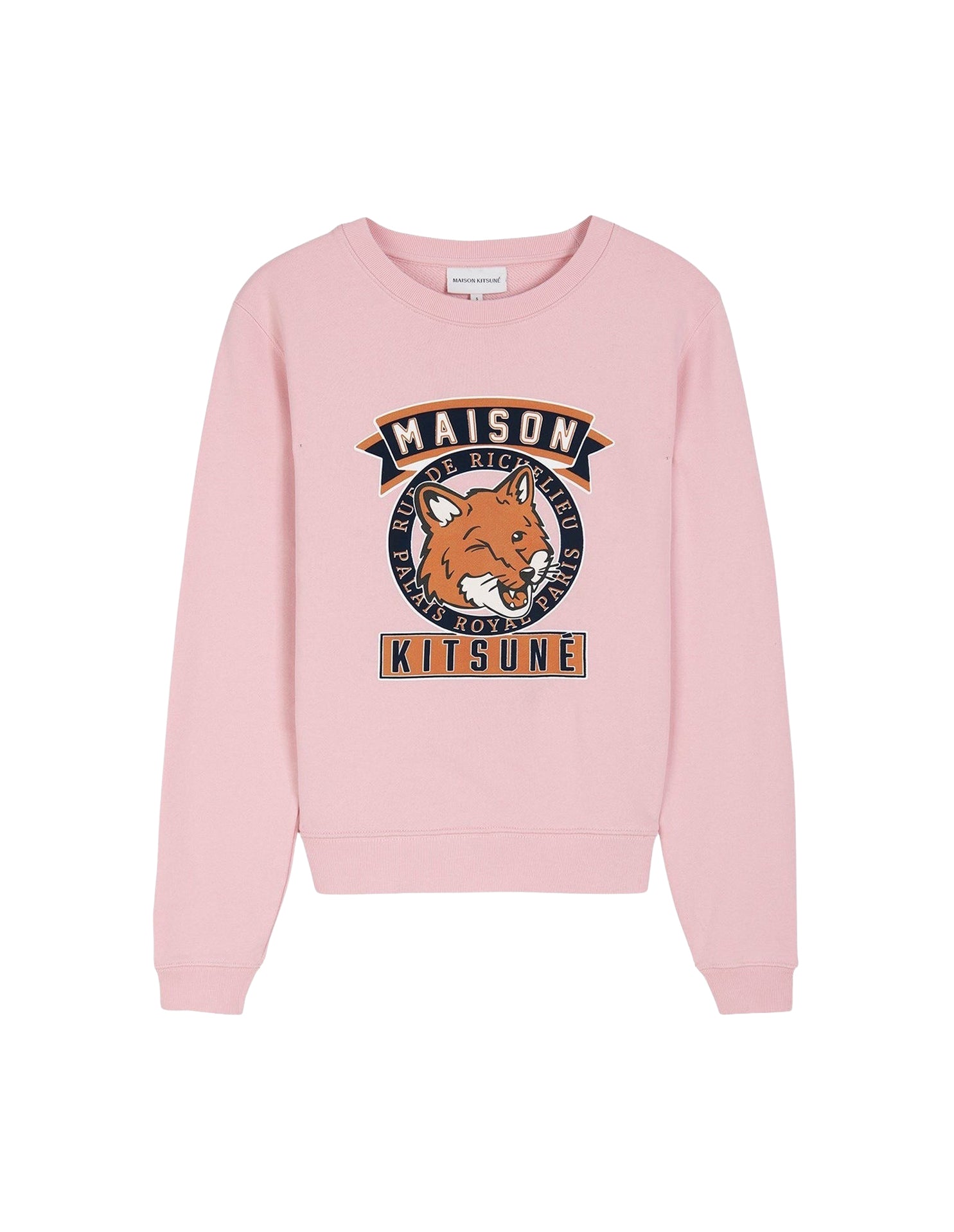Sweatshirt à col rond avec illustration imprimée - Pale Pink