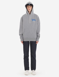 Sweat à capuche avec impression - Grey Melange