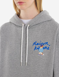 Sweat à capuche avec impression - Grey Melange