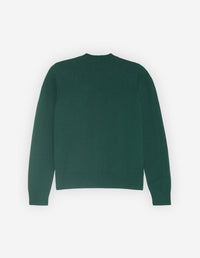 Cardigan avec écusson en laine - Deep Green