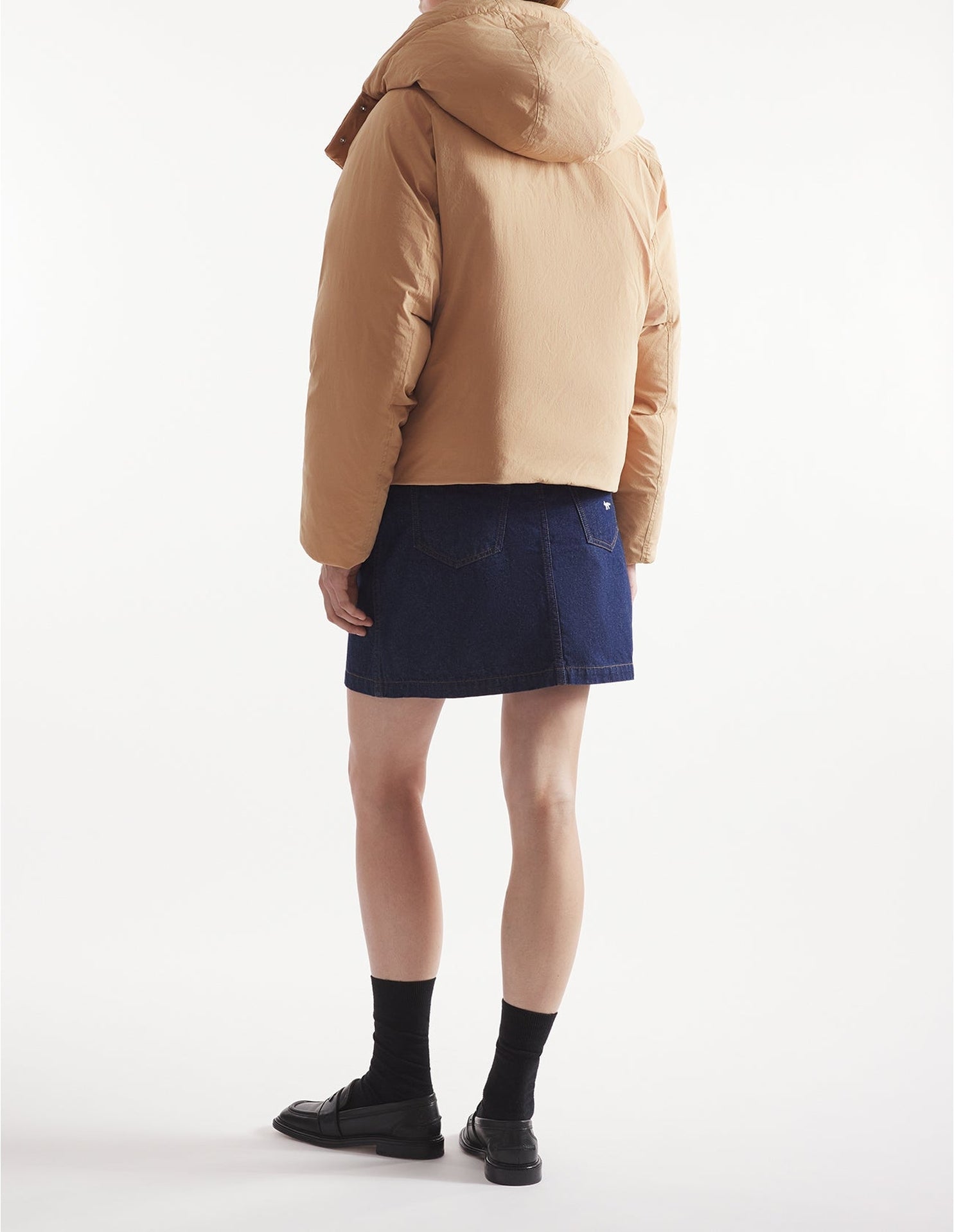 Removable fleece hooded jacket - Cappuccino