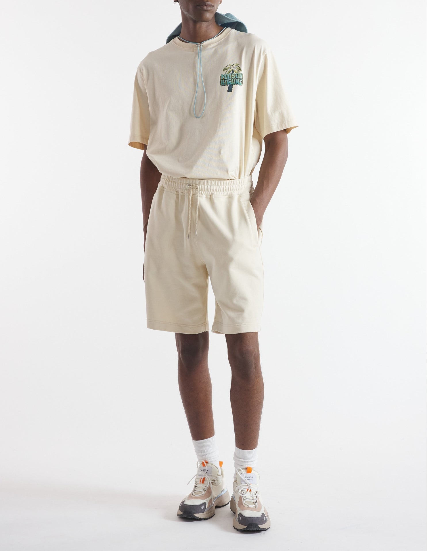Oversized tracksuit shorts - Paper