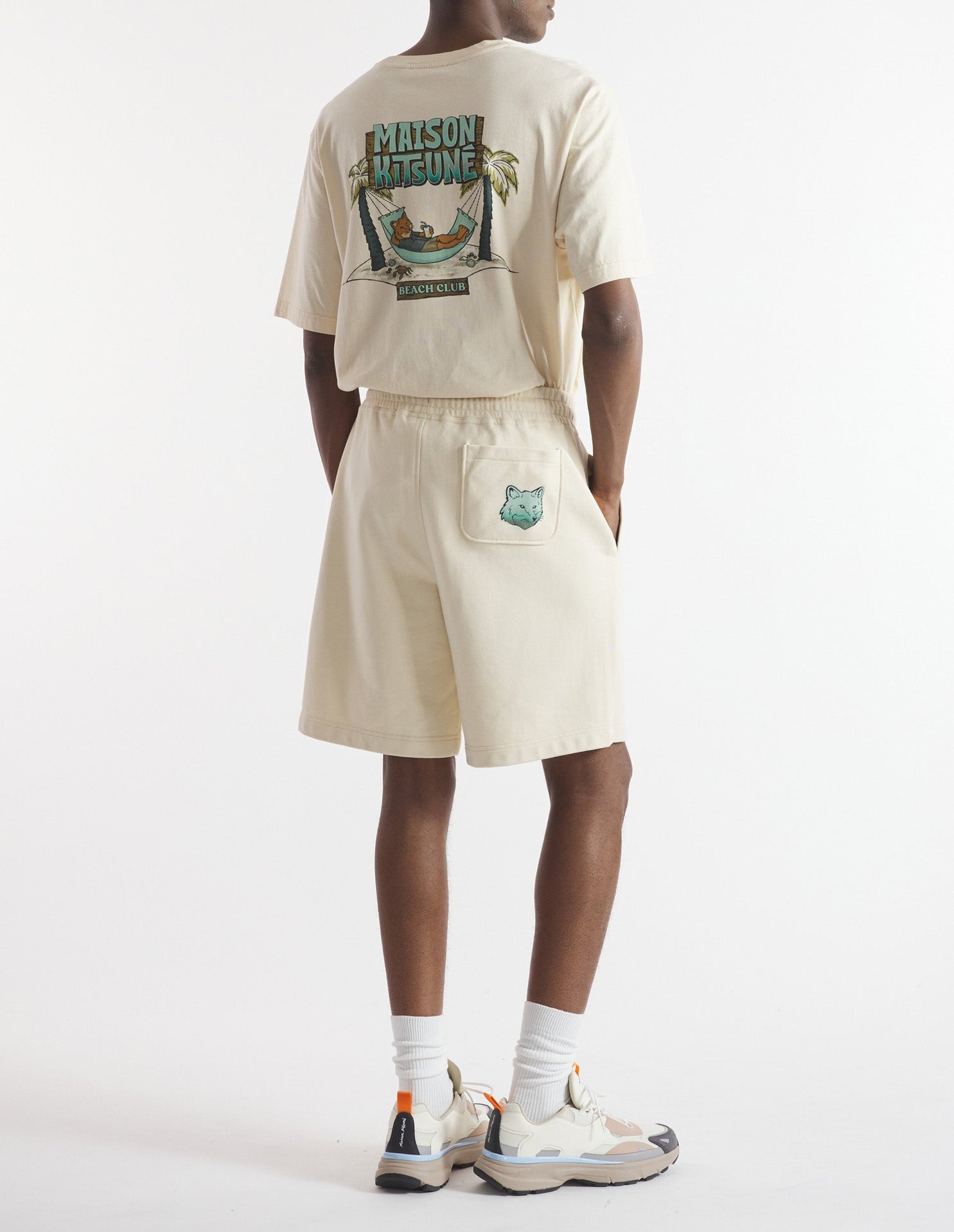 Oversized tracksuit shorts - Paper