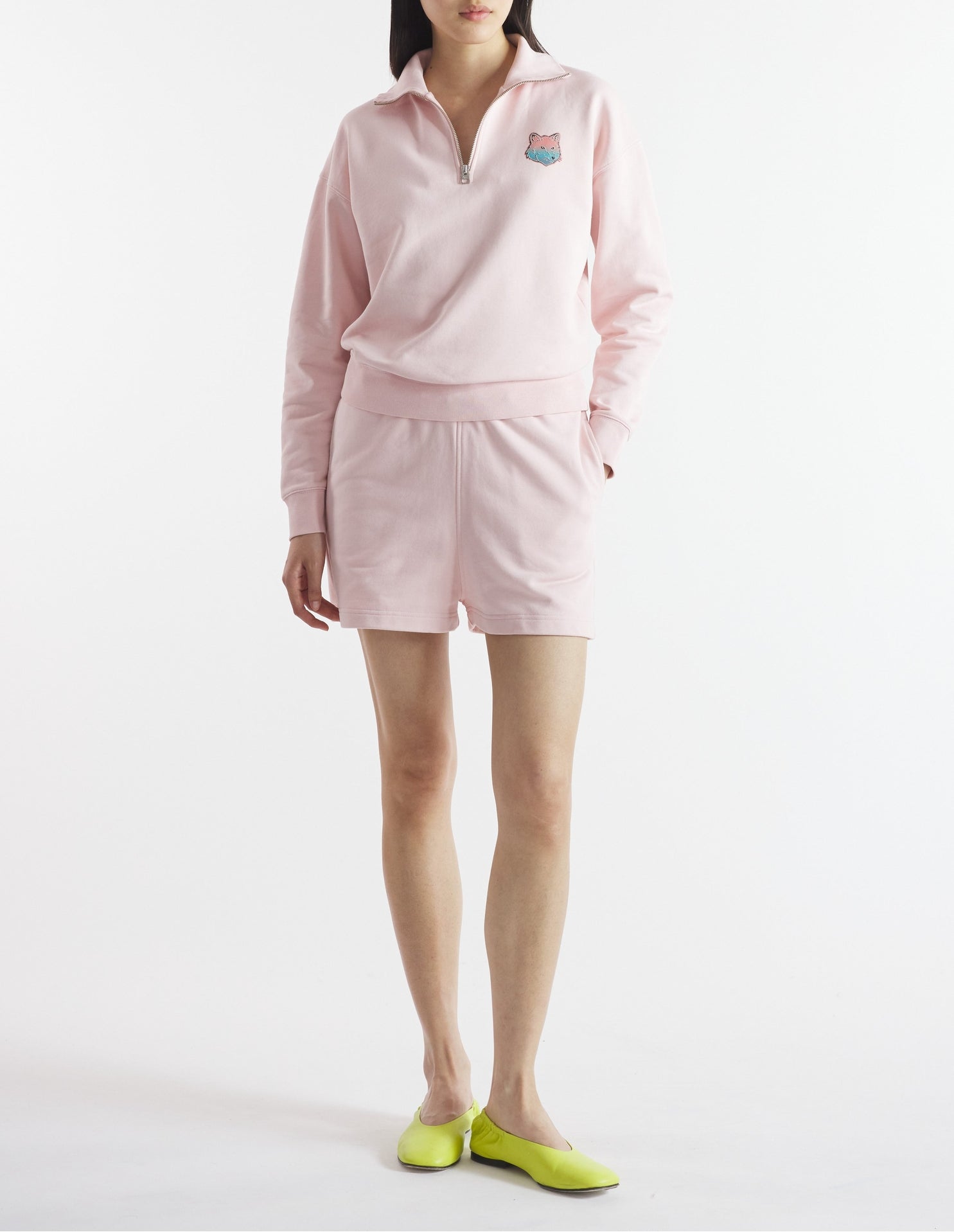 Sweatshirt à col rond zippé - Milkshake