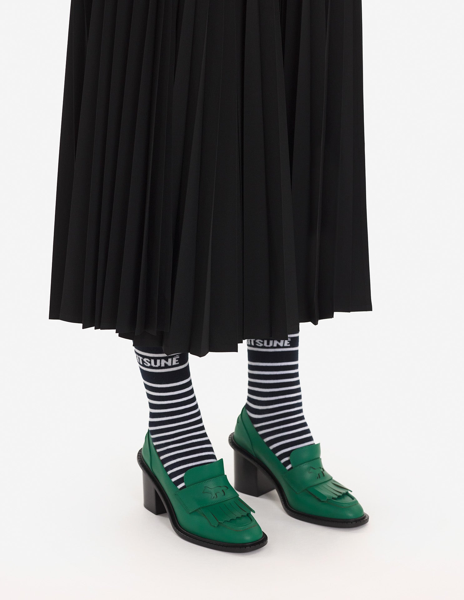Mocassins Maison Kitsuné x ATP Atelier en cuir - Deep Green
