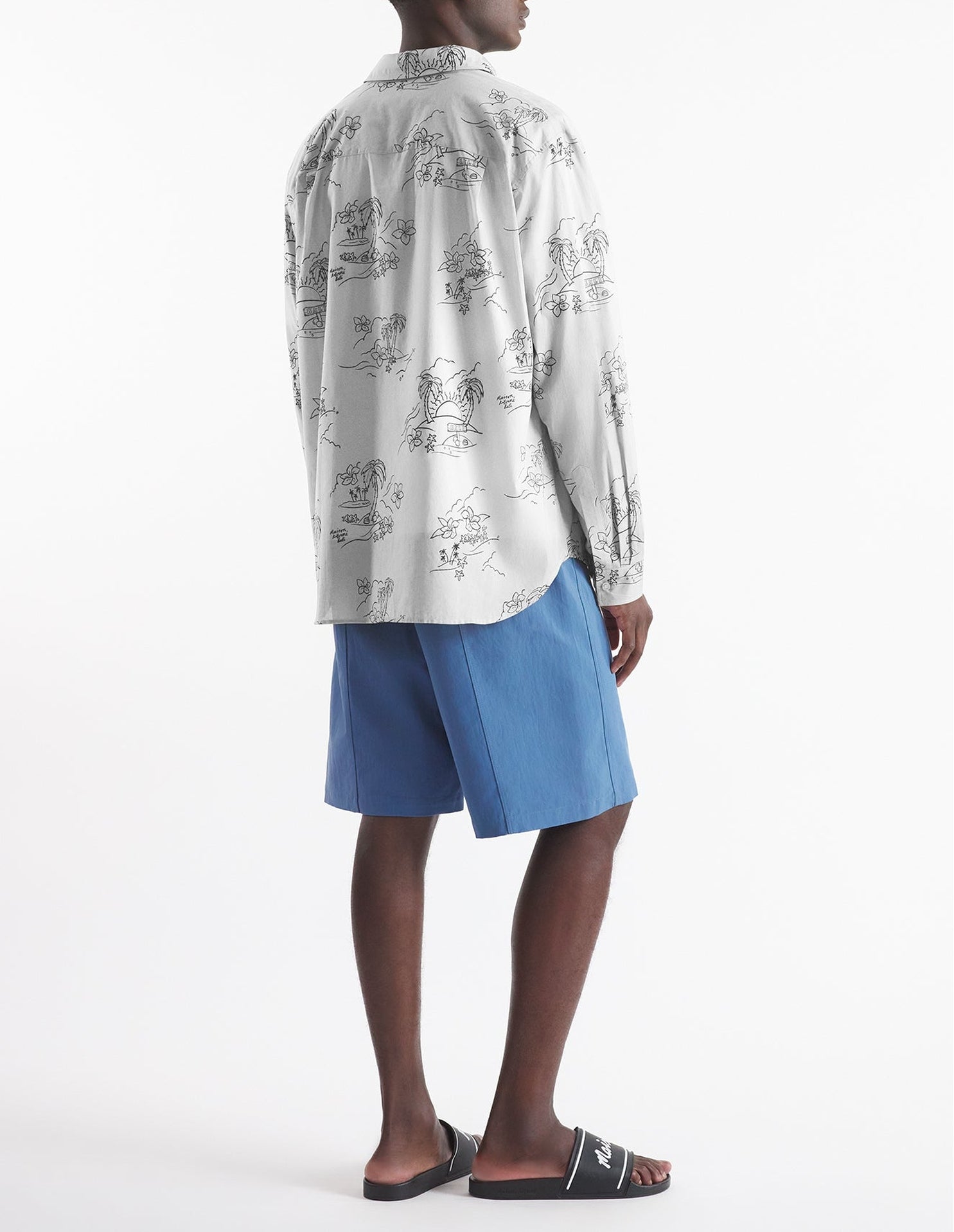 Chemise imprimée et boutonnée - White