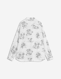Chemise imprimée et boutonnée - White