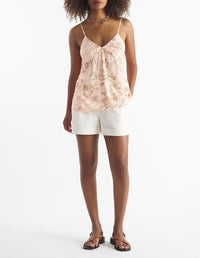 Flowing blouse with print - Scallop Shell