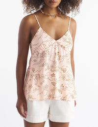 Flowing blouse with print - Scallop Shell