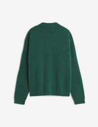 Bold Fox Head Fox pullover with wool badge - Bottle Blue Charcoal