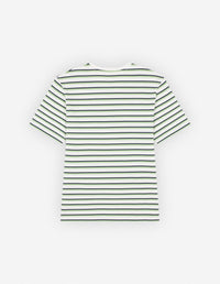 T-shirt Café Kitsuné imprimé à l'avant - Matcha Navy Stripes
