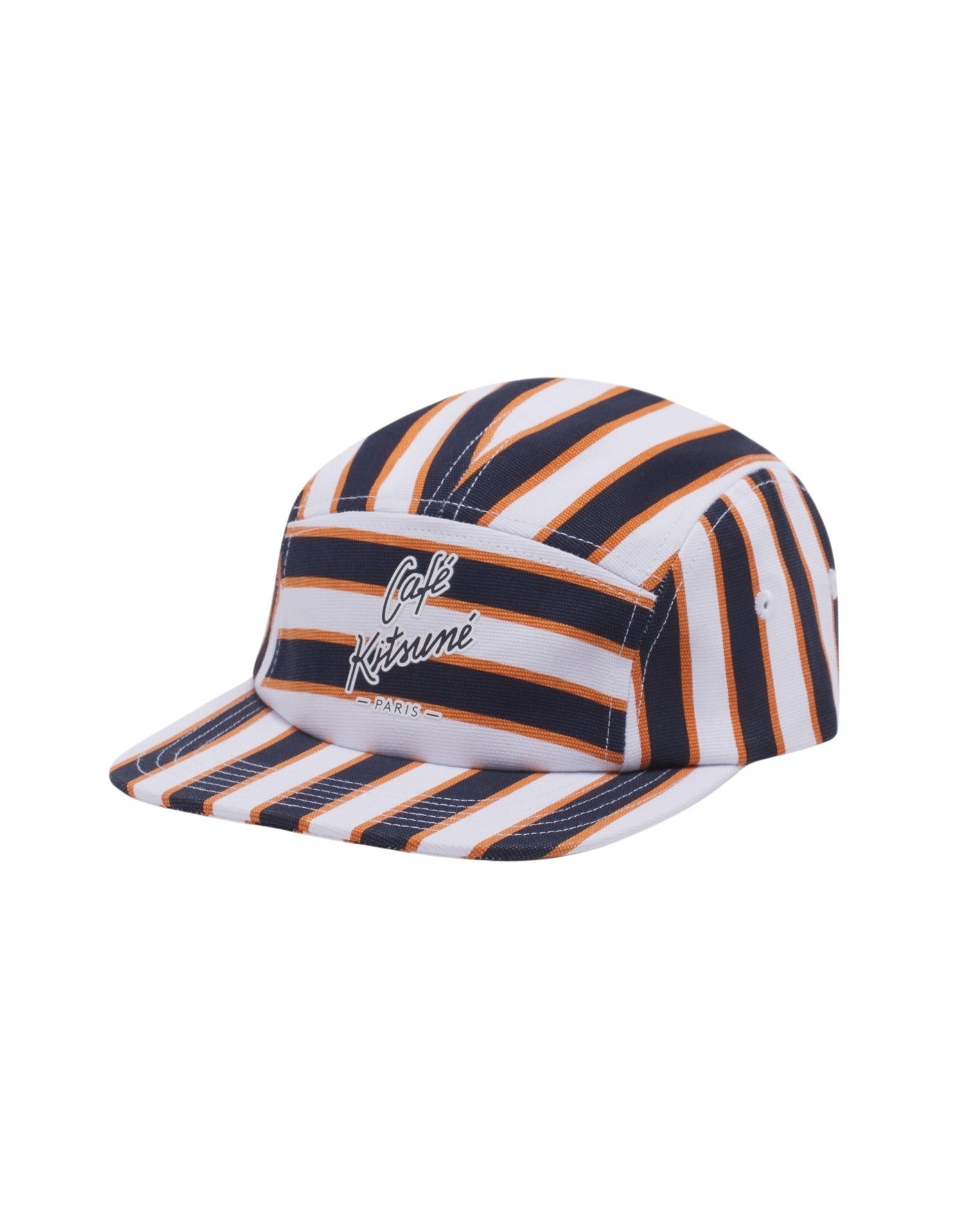 Casquette Café Kitsuné rayée - Navy Fox Stripes
