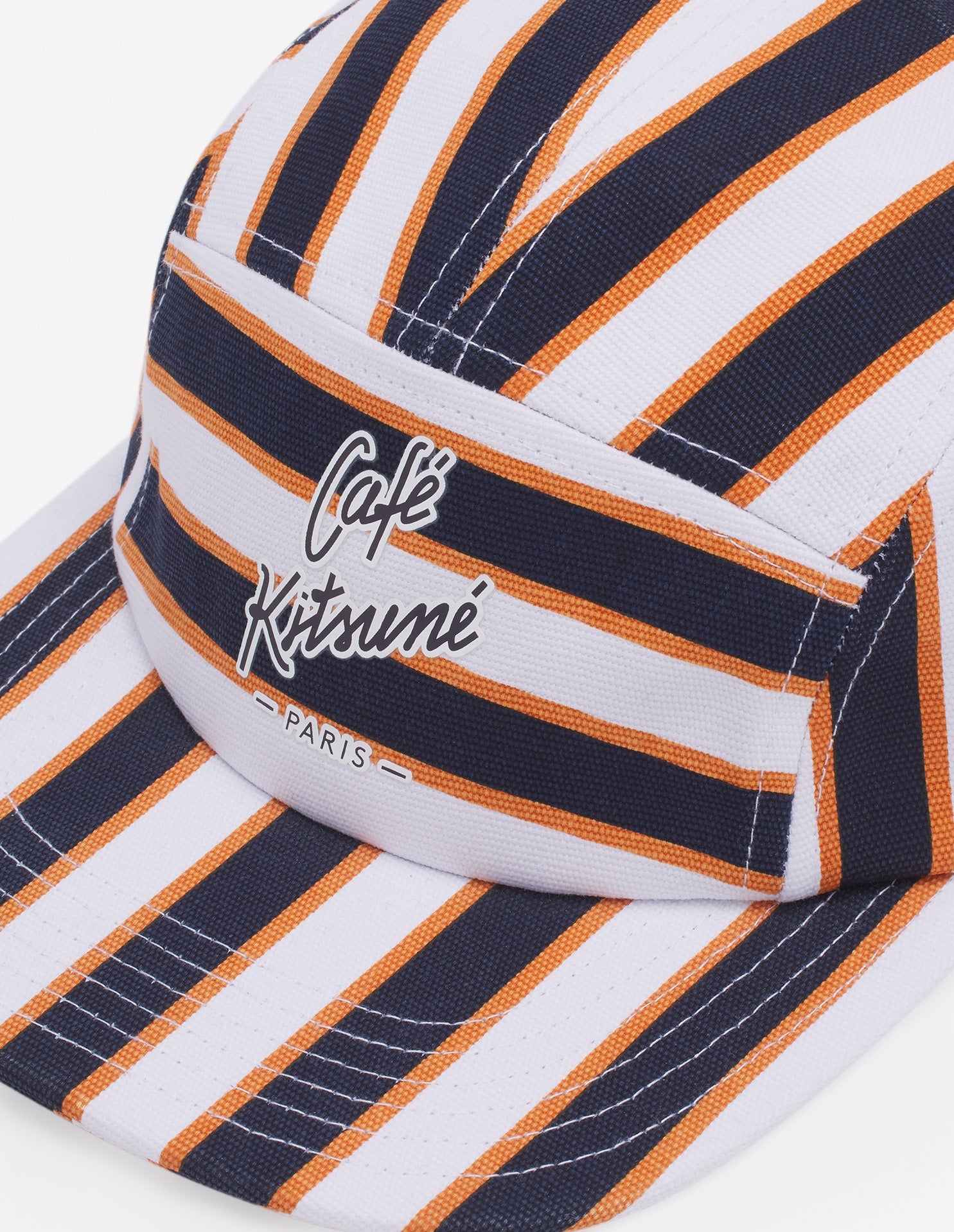 Casquette Café Kitsuné rayée - Navy Fox Stripes