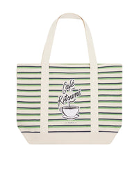 Sac cabas à rayures - Matcha Navy Stripes