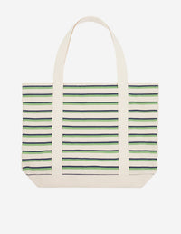 Striped tote bag - Matcha Navy Stripes