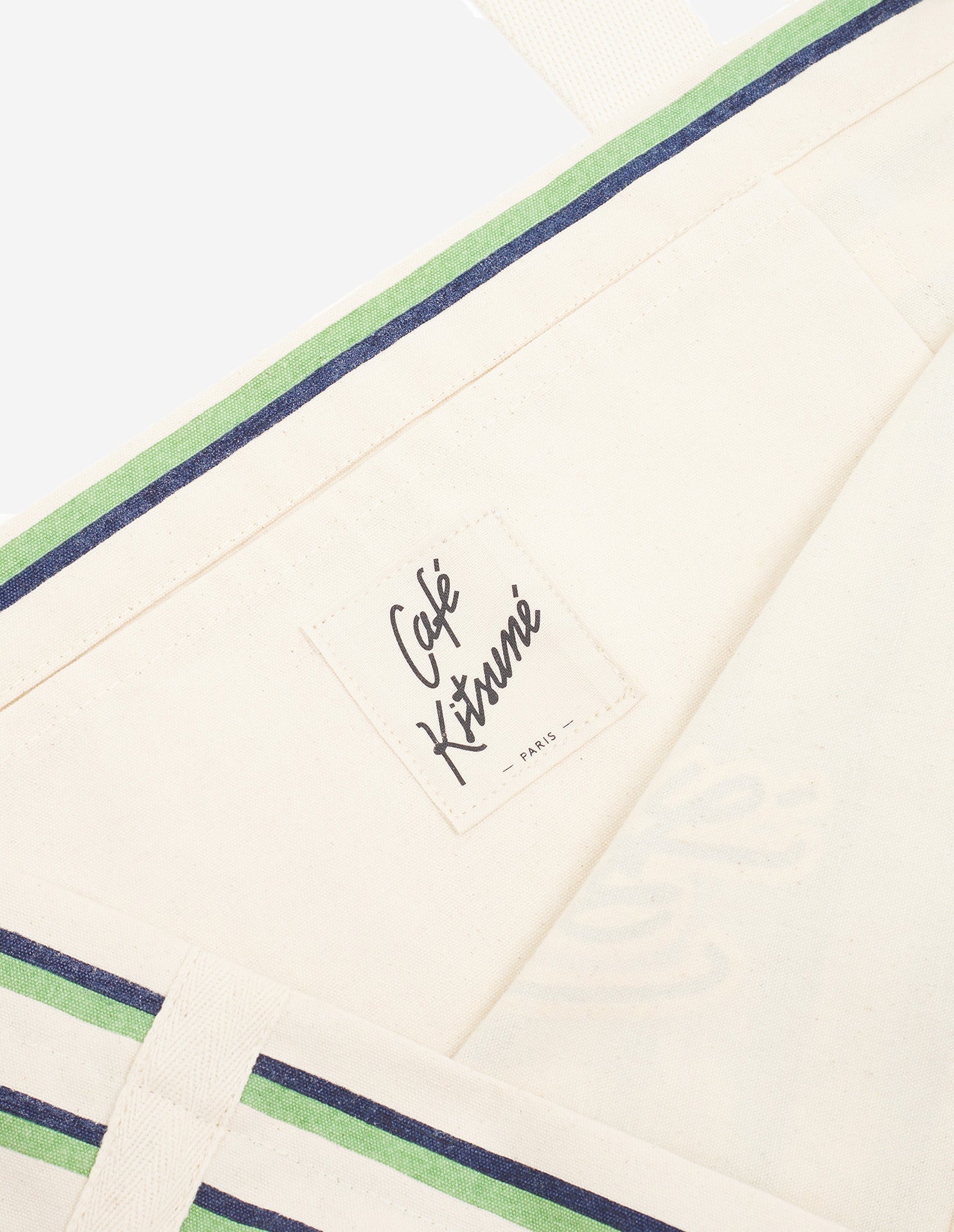 Striped tote bag - Matcha Navy Stripes