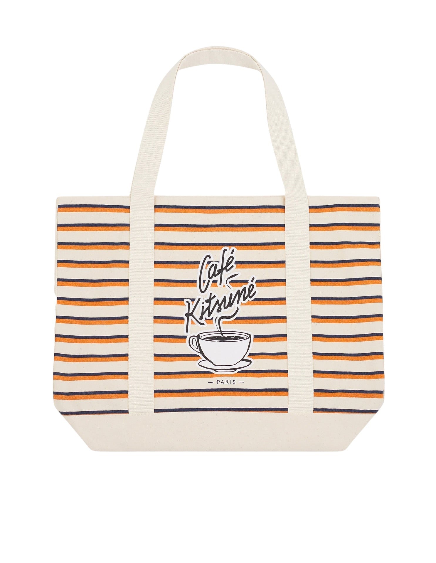 Striped tote bag - Fox White & Navy