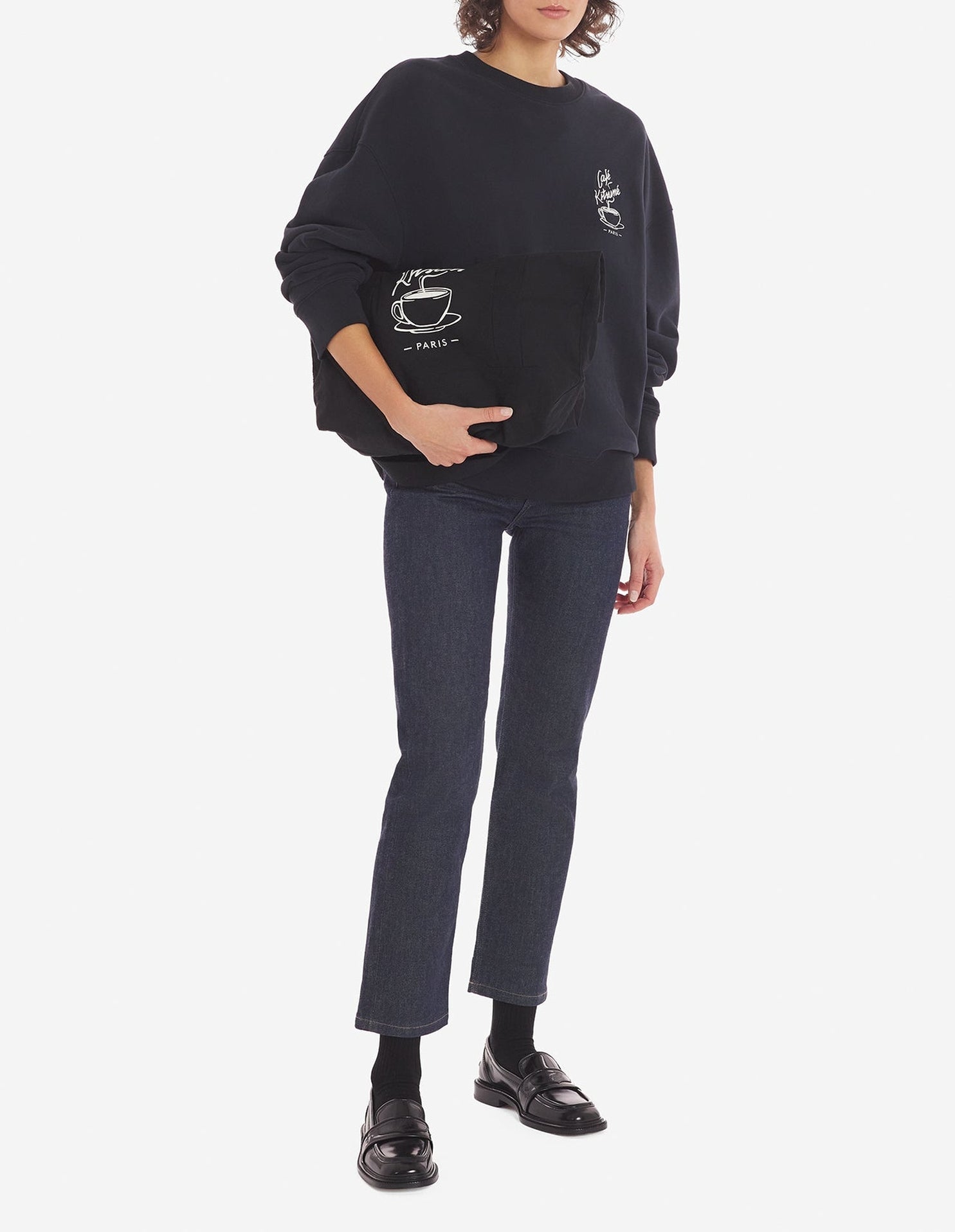 Café Kitsuné tote bag with logo - Black