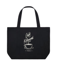 Sac cabas Café Kitsuné avec logo - Black