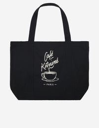 Sac cabas Café Kitsuné avec logo - Black