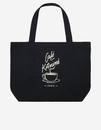 Café Kitsuné tote bag with logo - Black