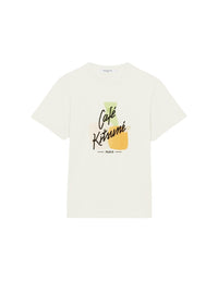 T-shirt avec broderie Café Kitsuné - Coconut Milk