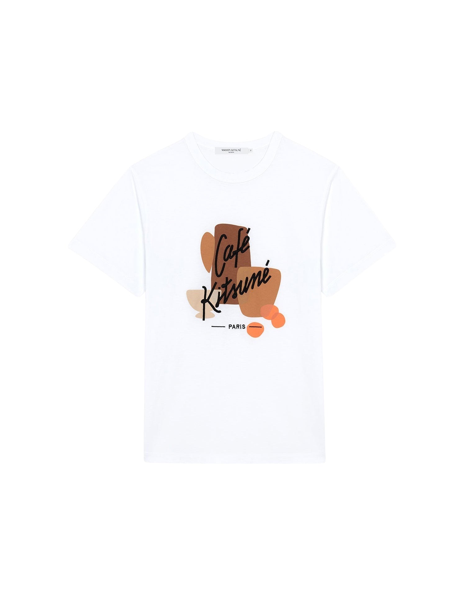 T-shirt avec broderie Café Kitsuné - White Sugar