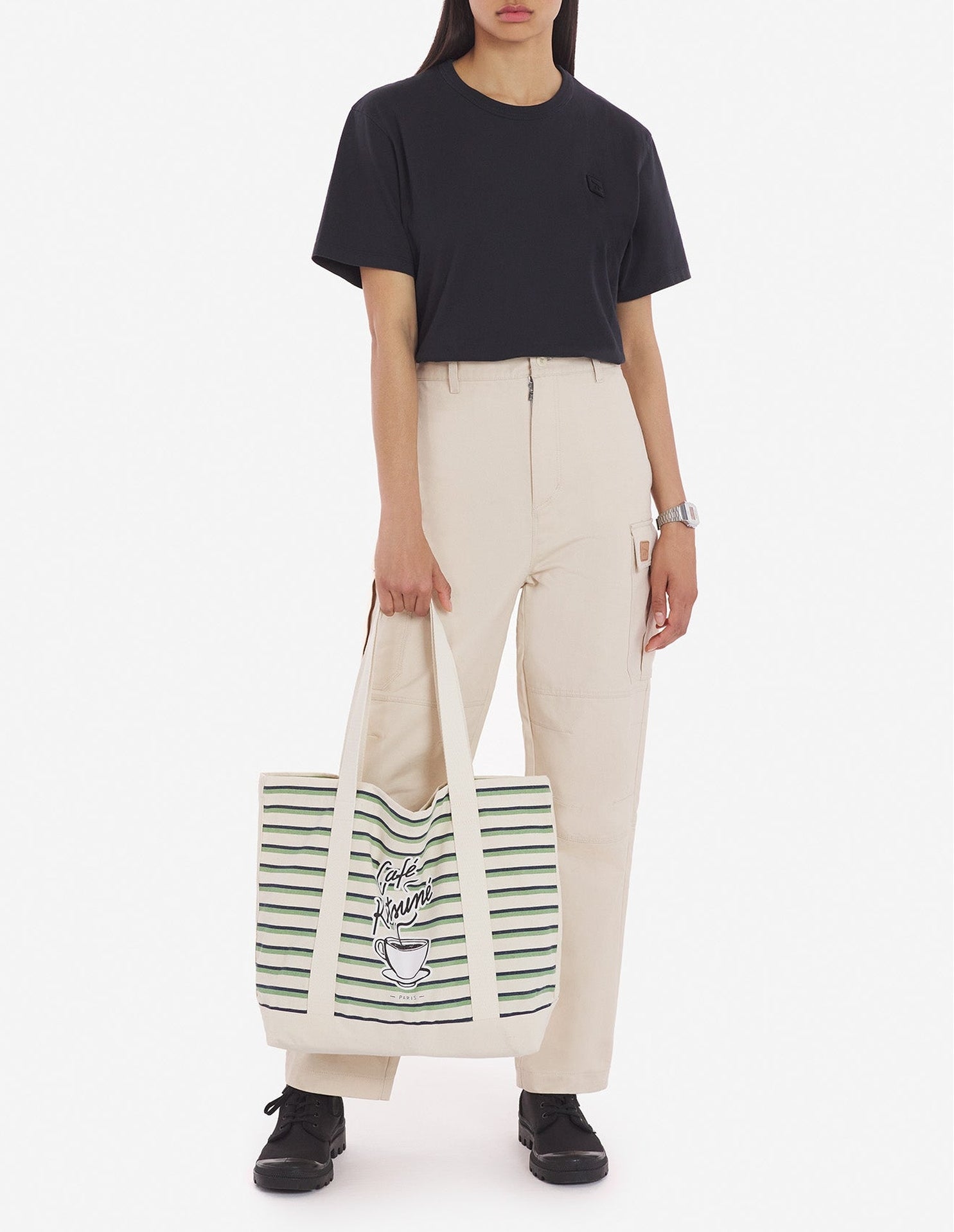 T-shirt avec écusson - Long Black