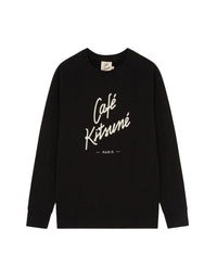 Sweatshirt Café Kitsuné à col rond - Black