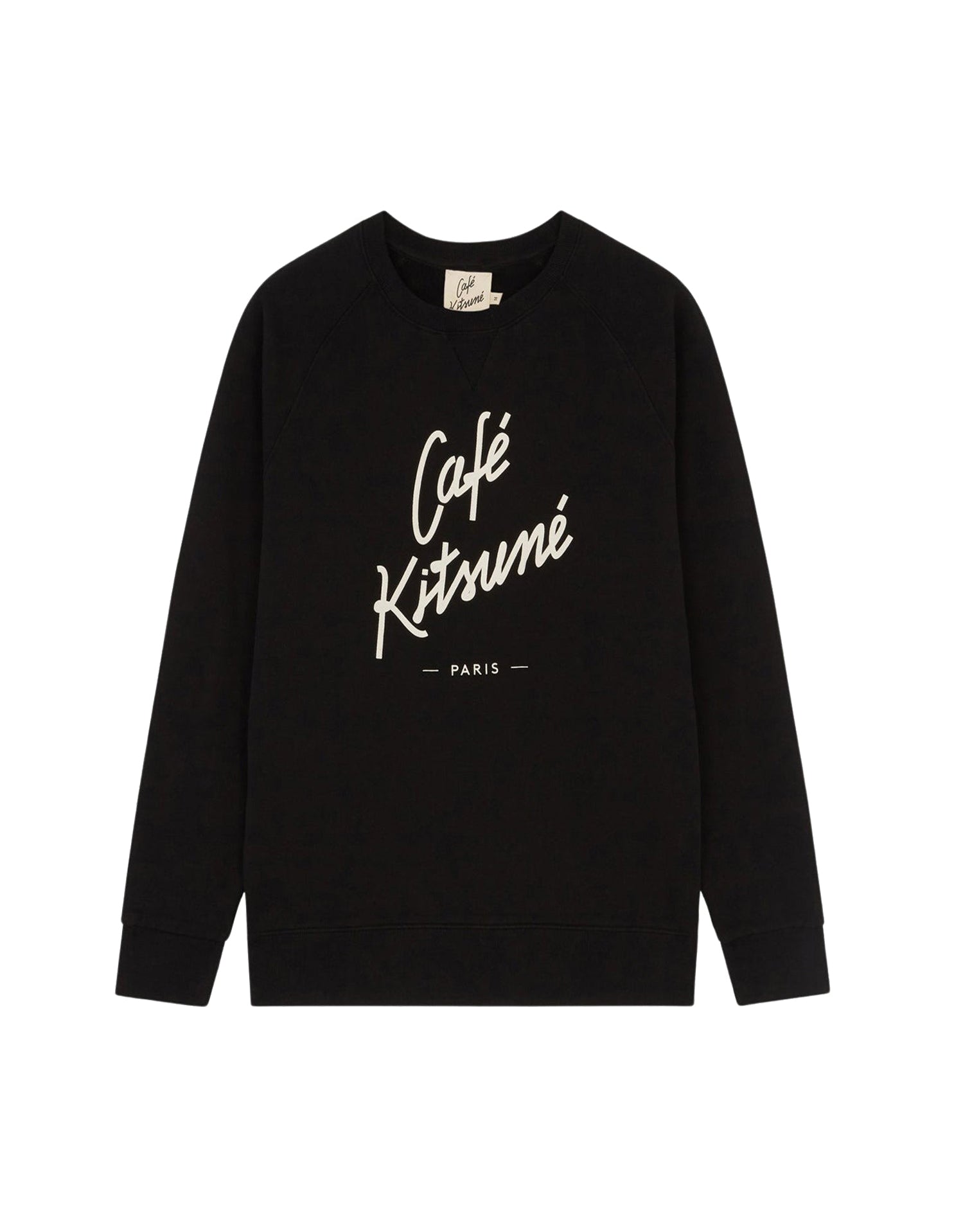 Sweatshirt Café Kitsuné à col rond - Black