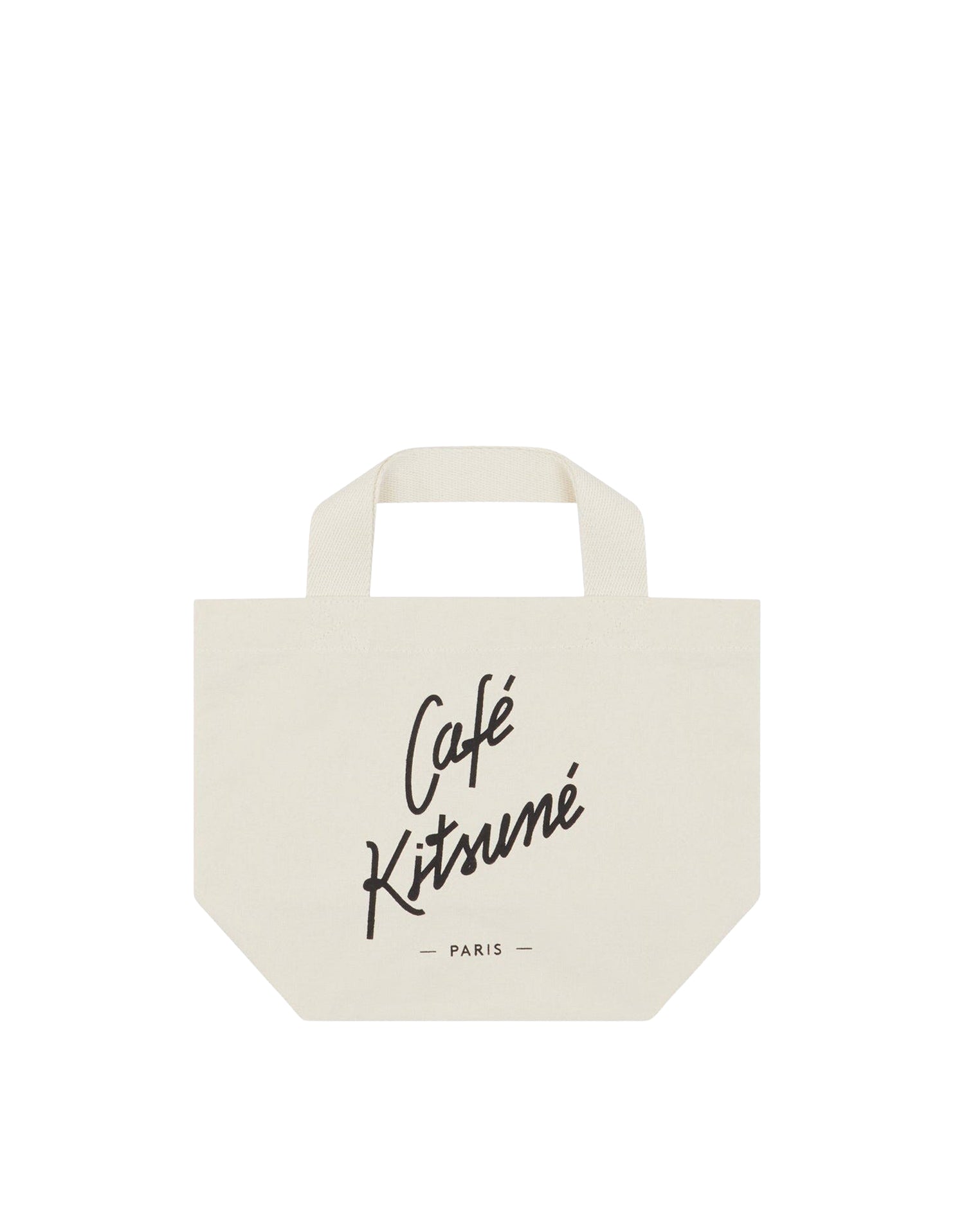 Café Kitsuné small tote bag with print - Latte
